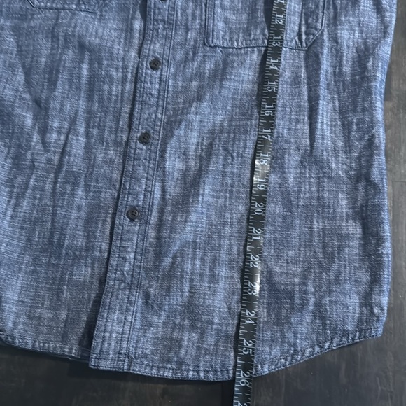 Public Opinion Blue Chambray Button Down Shirt Size Medium - Picture 6 of 6